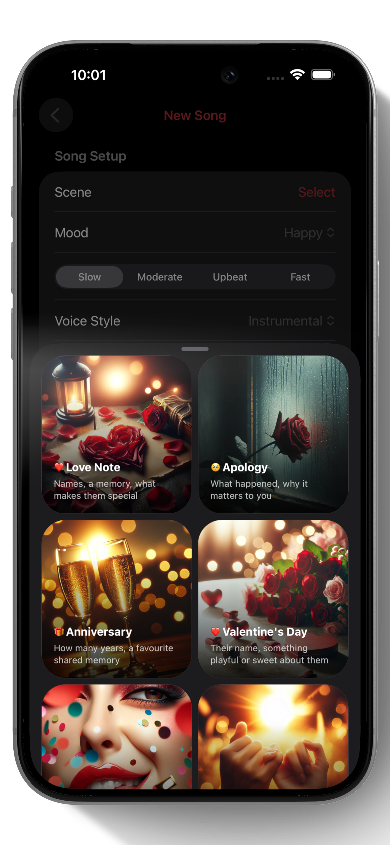 WishSong App - Choose your genre