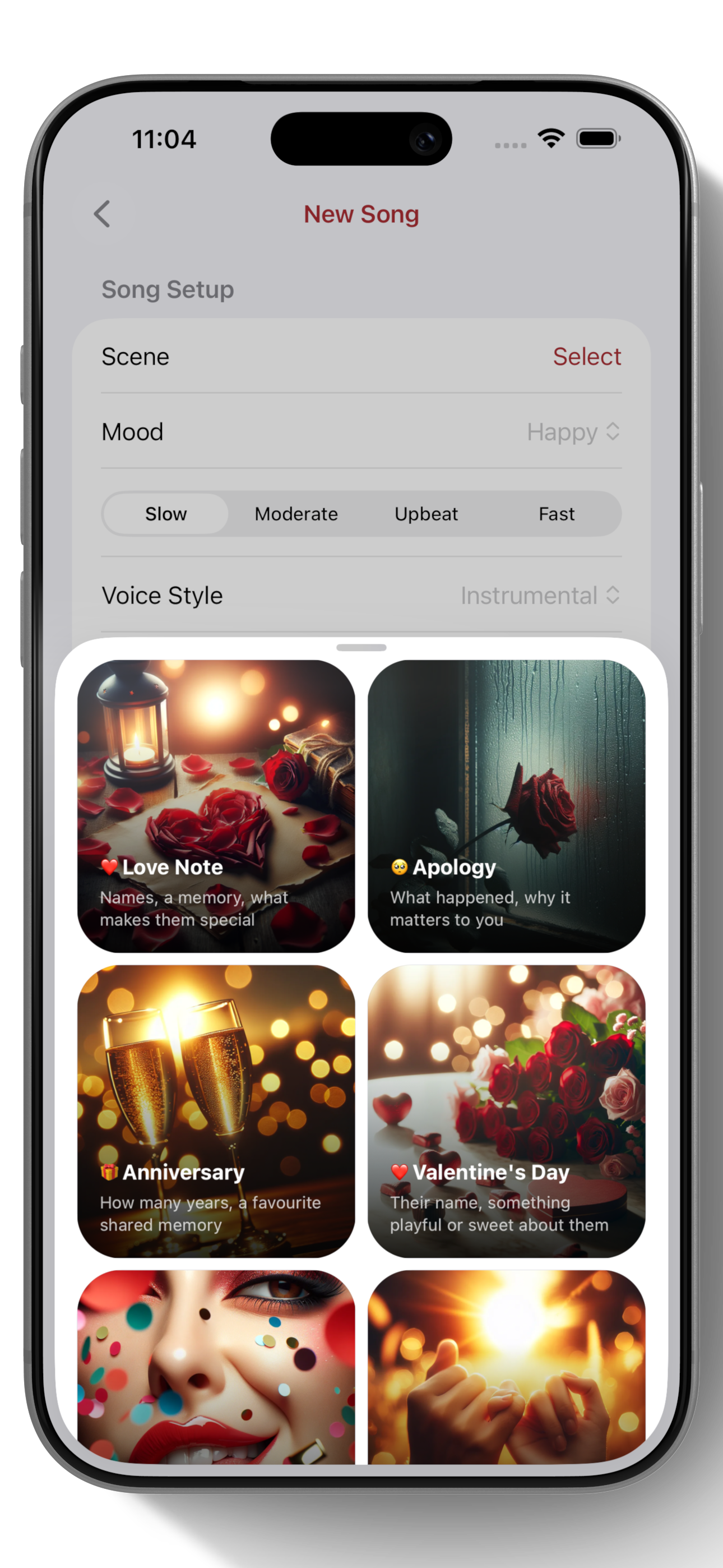 WishSong App - Choose your genre
